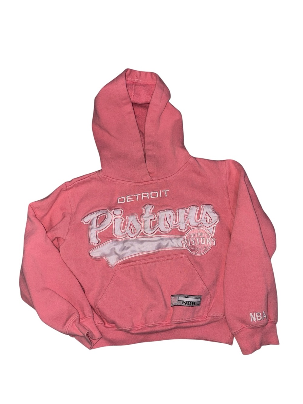 NBA Girls Pink Detroit Pistons Pullover Hoodie